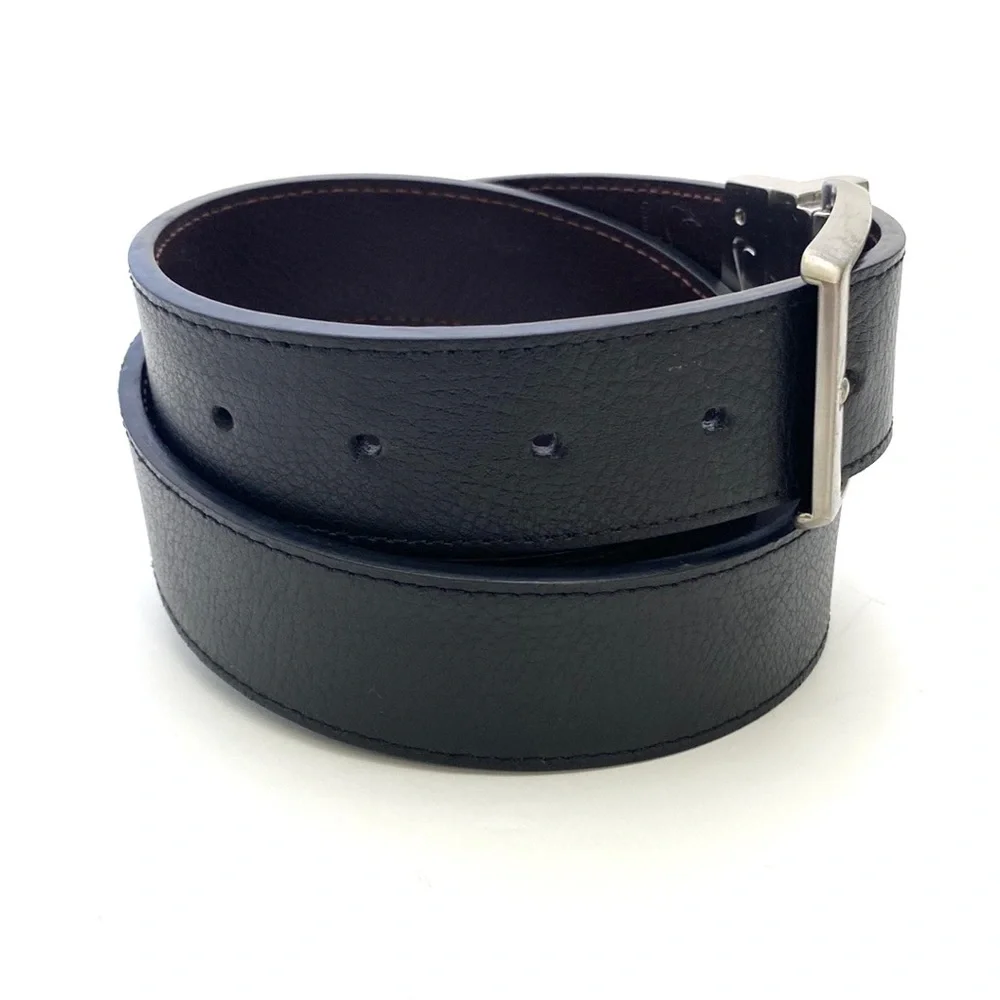 Nike Core Reversible Black/Brown Wax-Coated Leather Golf Belt